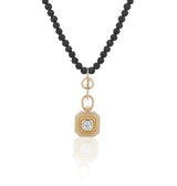 Black Agate Beaded Necklace