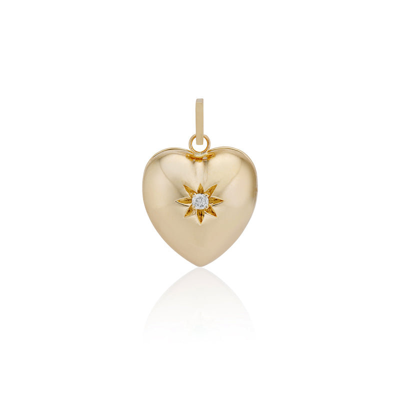 Diamond Star Heart Locket