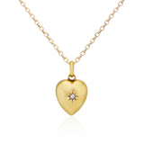 1901 Diamond Star Heart Necklace
