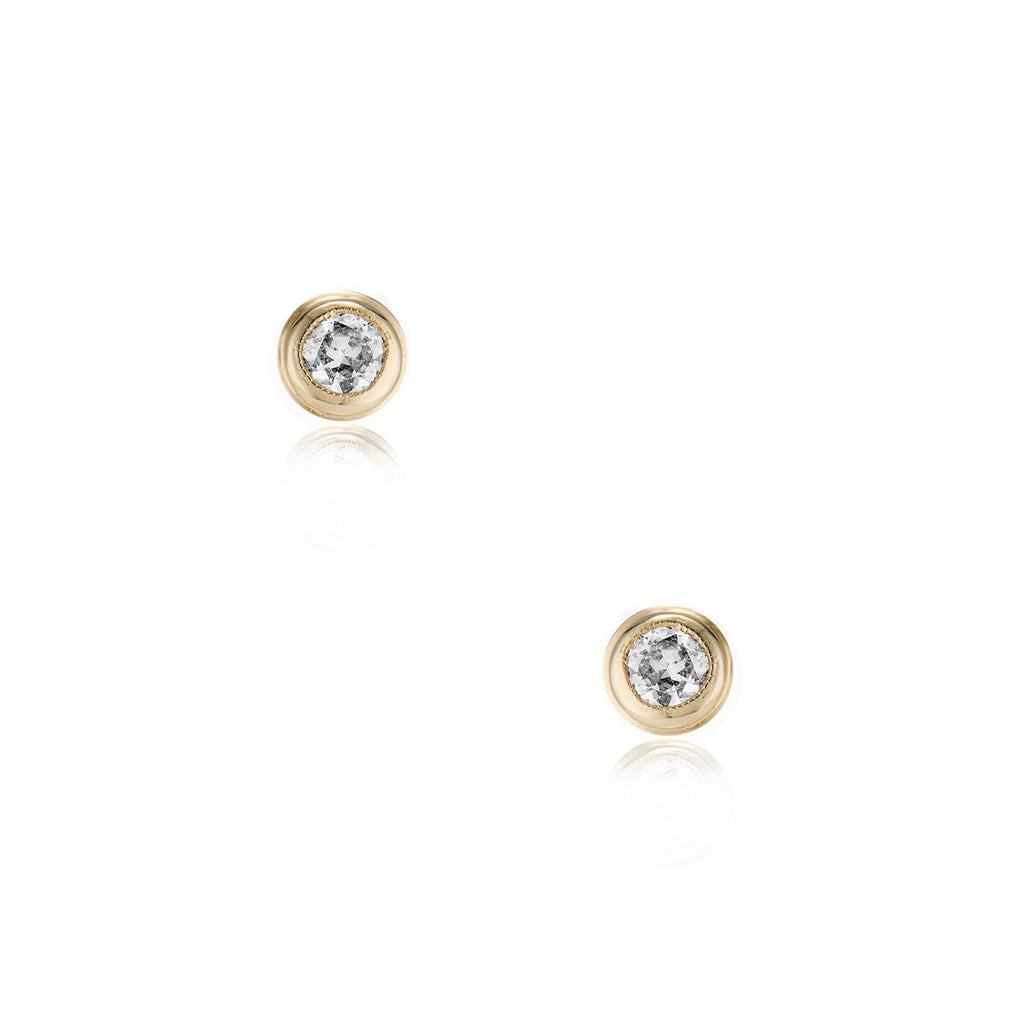 Old European Cut Double Bezel Diamond Studs – Ashley Zhang