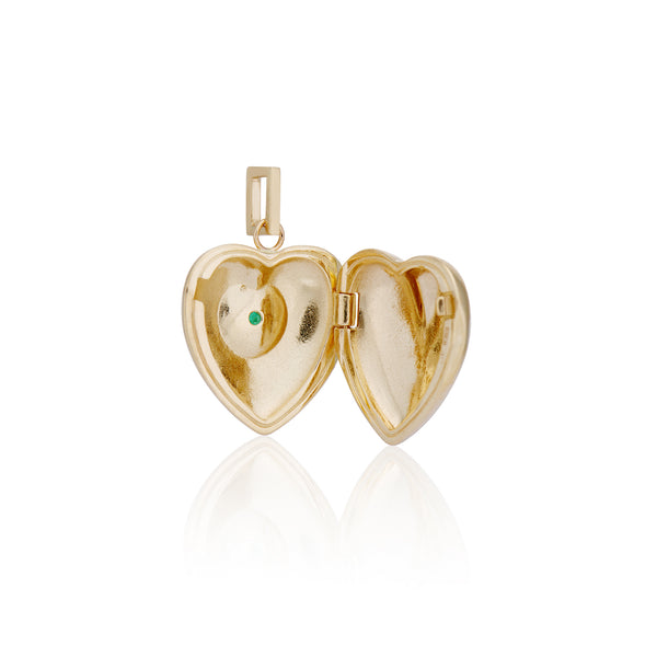 Emerald Star Heart Locket