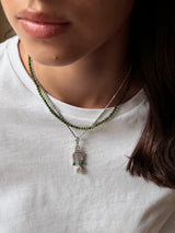 Art Deco Diamonds and Emerald Necklace