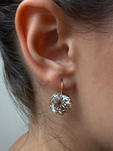 13.98 TCW Old European Cut Diamond Collet Set Earrings