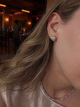 Diamond Pave Heart Earrings
