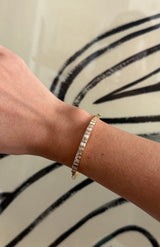 Vintage Baguette Diamond Bangle