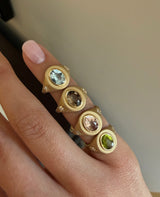 Old Mine Smoky Quartz and Diamond Star Signet