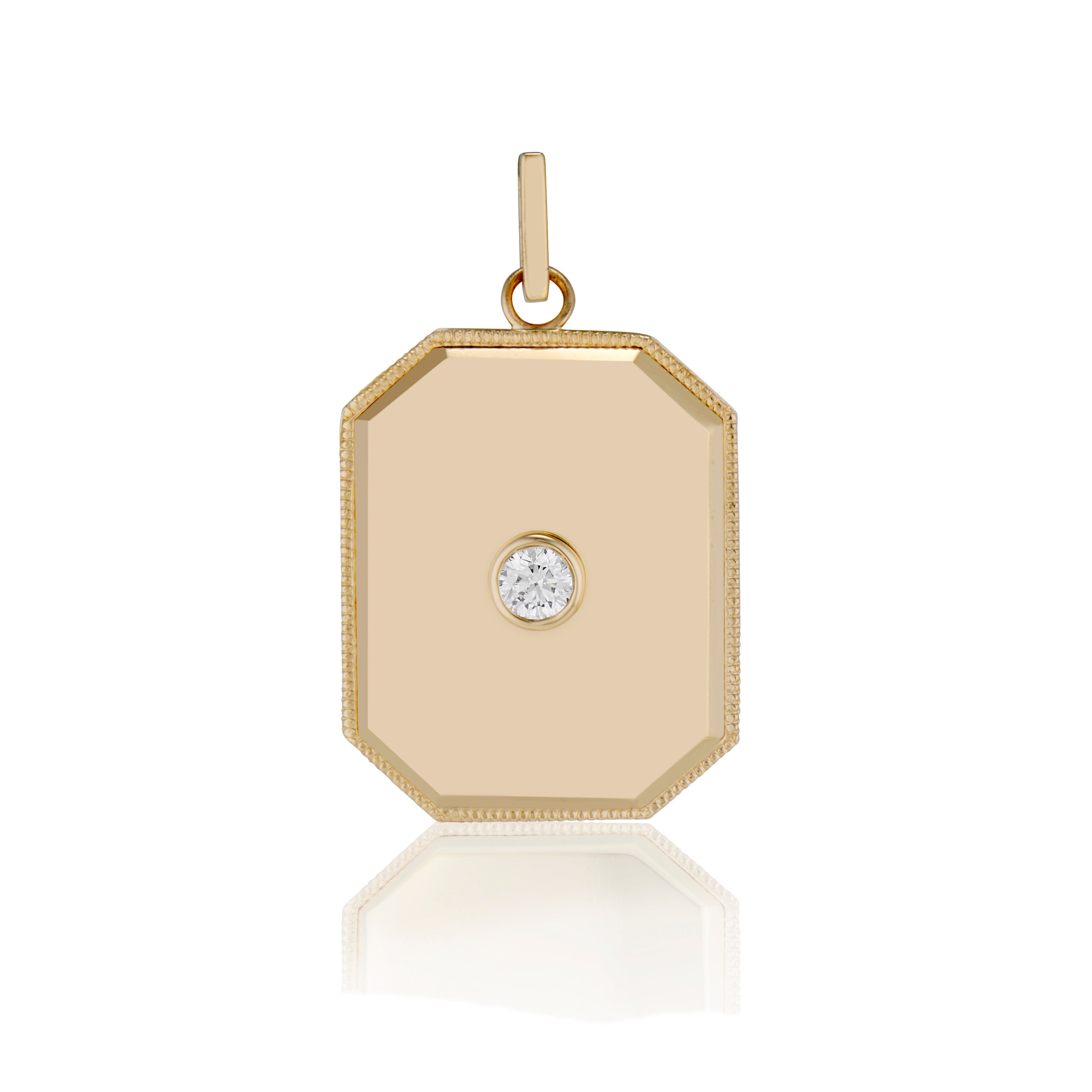 Large Gold Diamond Bezel Charm – Ashley Zhang Jewelry