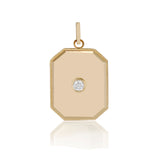 Large Gold Diamond Bezel Charm