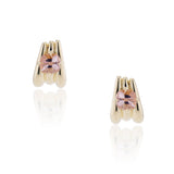 Old Mine Cut Morganite Tove Earrings