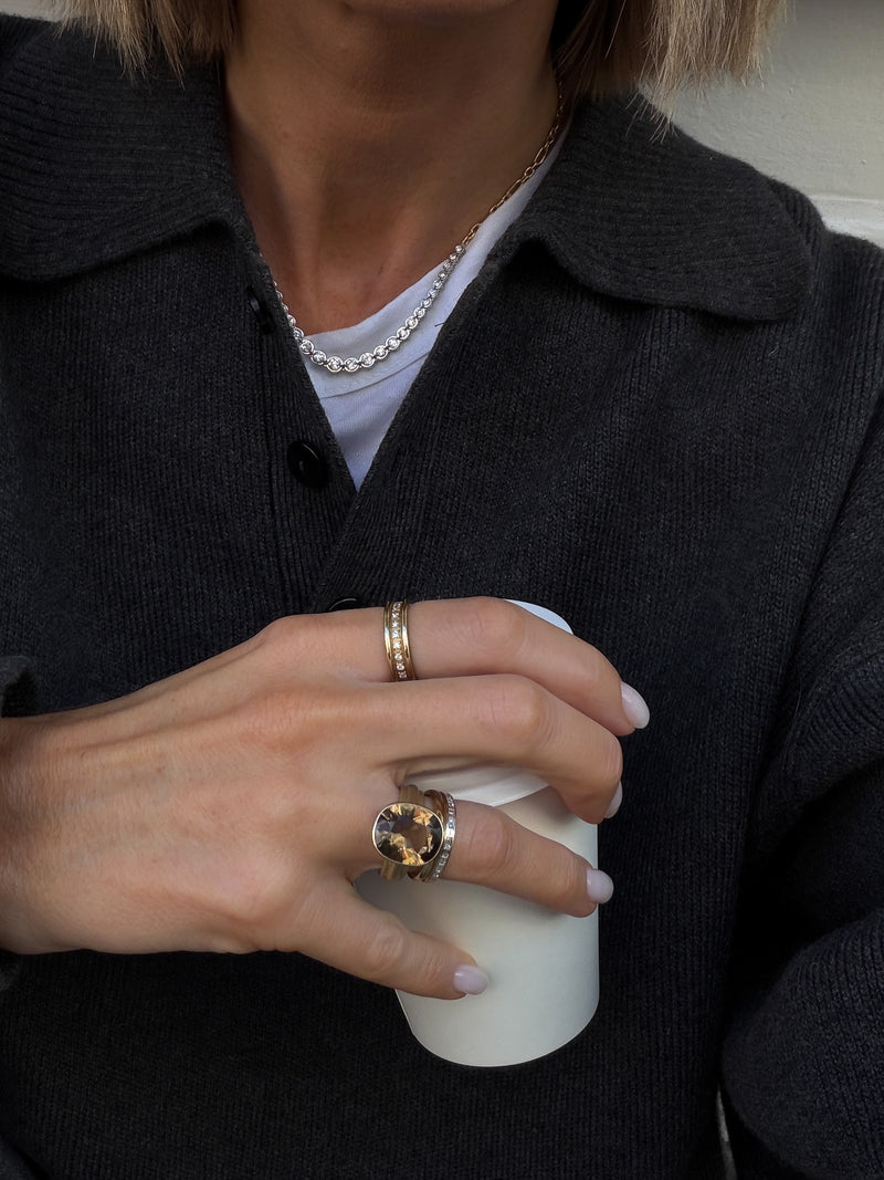 Old Mine Smoky Quartz Darcy Ring