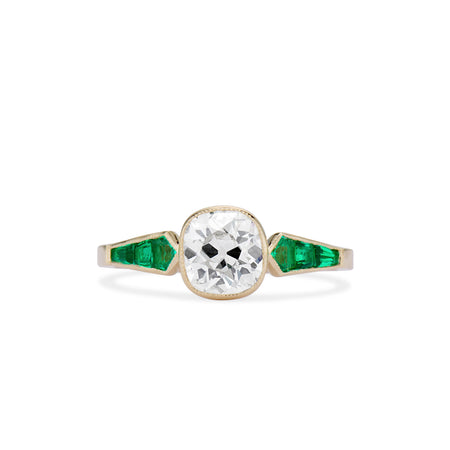 1.04 Old Mine Cut Bezel Emerald Olympia Ring – Ashley Zhang Jewelry