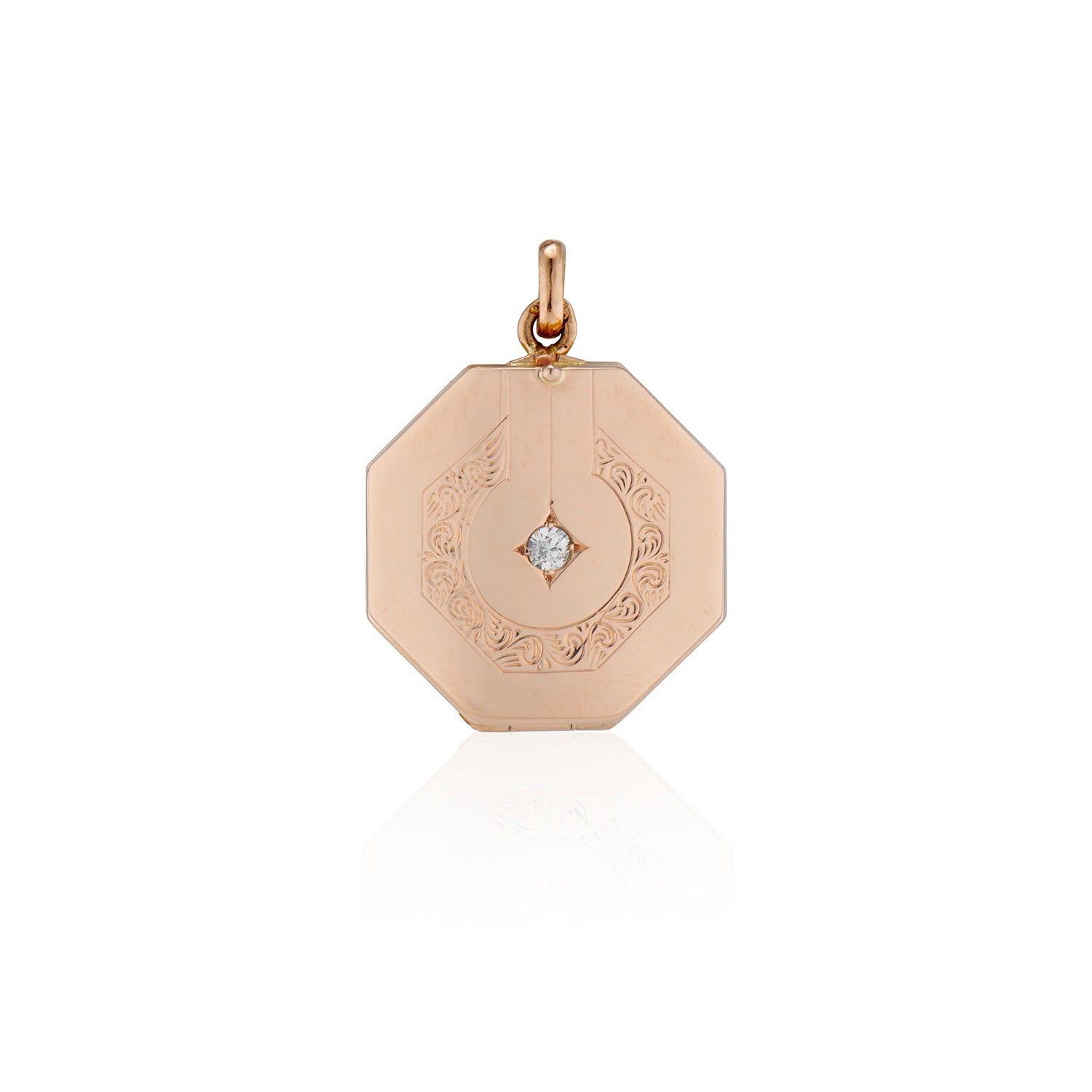 Rose Gold Old Mine Cut Octagon Locket – Ashley Zhang Jewelry