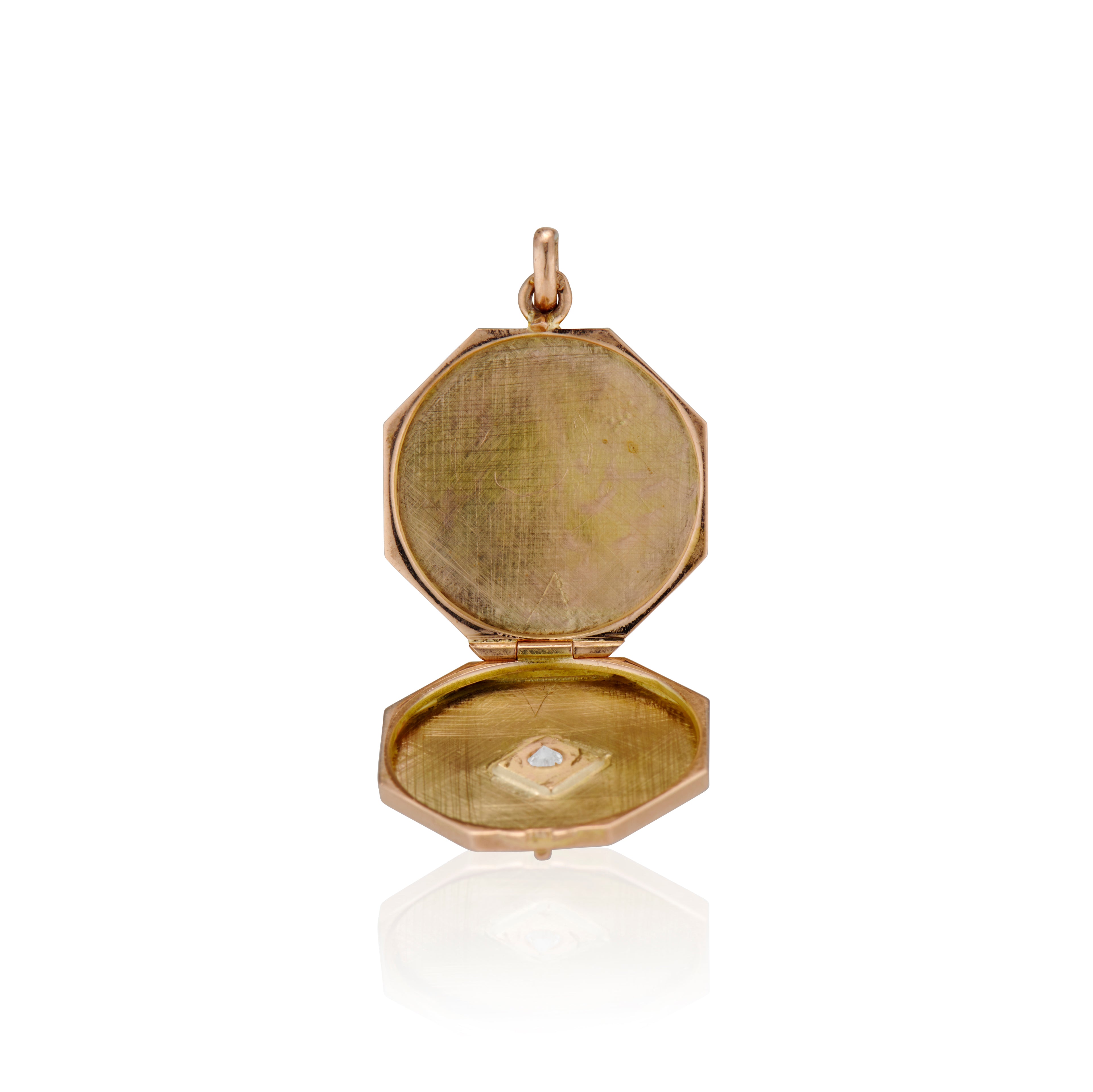 Rose Gold Old Mine Cut Octagon Locket – Ashley Zhang Jewelry