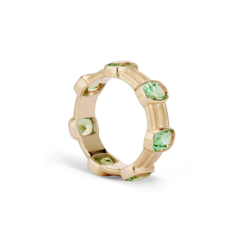 Large Old Mine Peridot Finley Ring