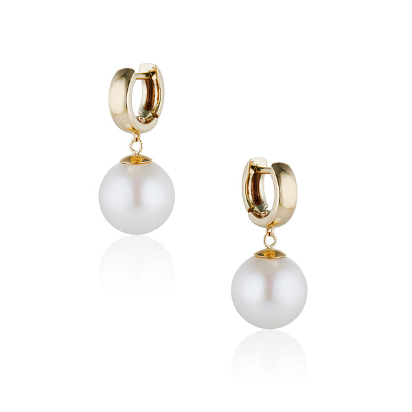 Pearl Bubble Huggie Earrings