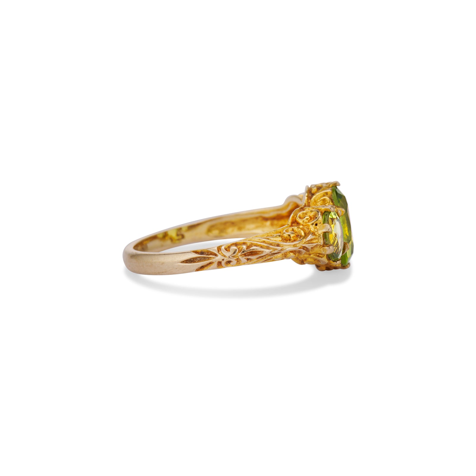 Three Stone Victorian Peridot Ring – Ashley Zhang Jewelry