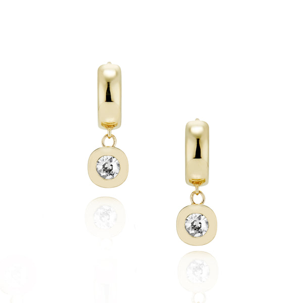 Petite Old Mine Cut Diamond Miro Earrings