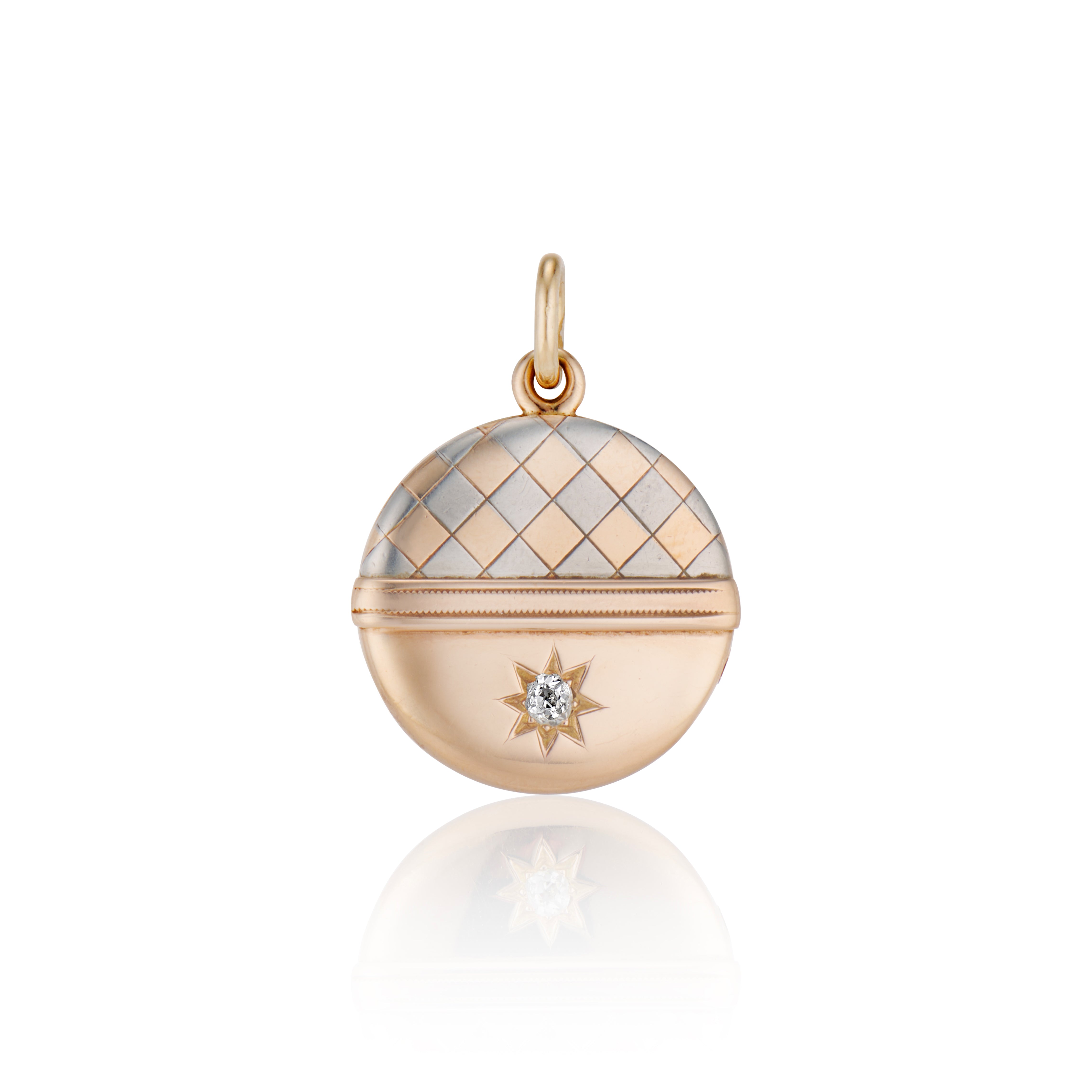 Platinum and Gold Star Locket – Ashley Zhang Jewelry