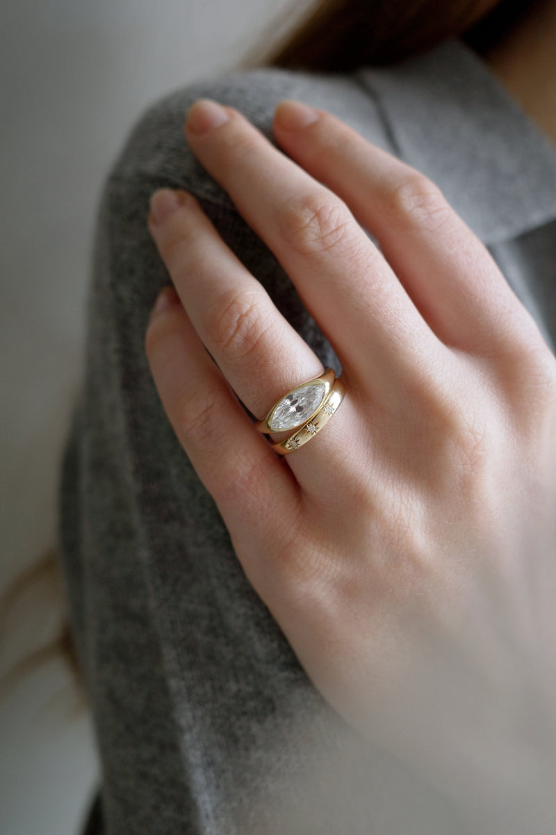 1.67 Marquise Diamond Gypsy Ring