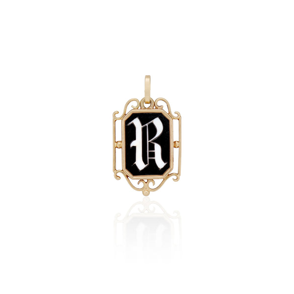 Late Victorian R Initial Pendant