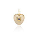 Sapphire Star Heart Locket