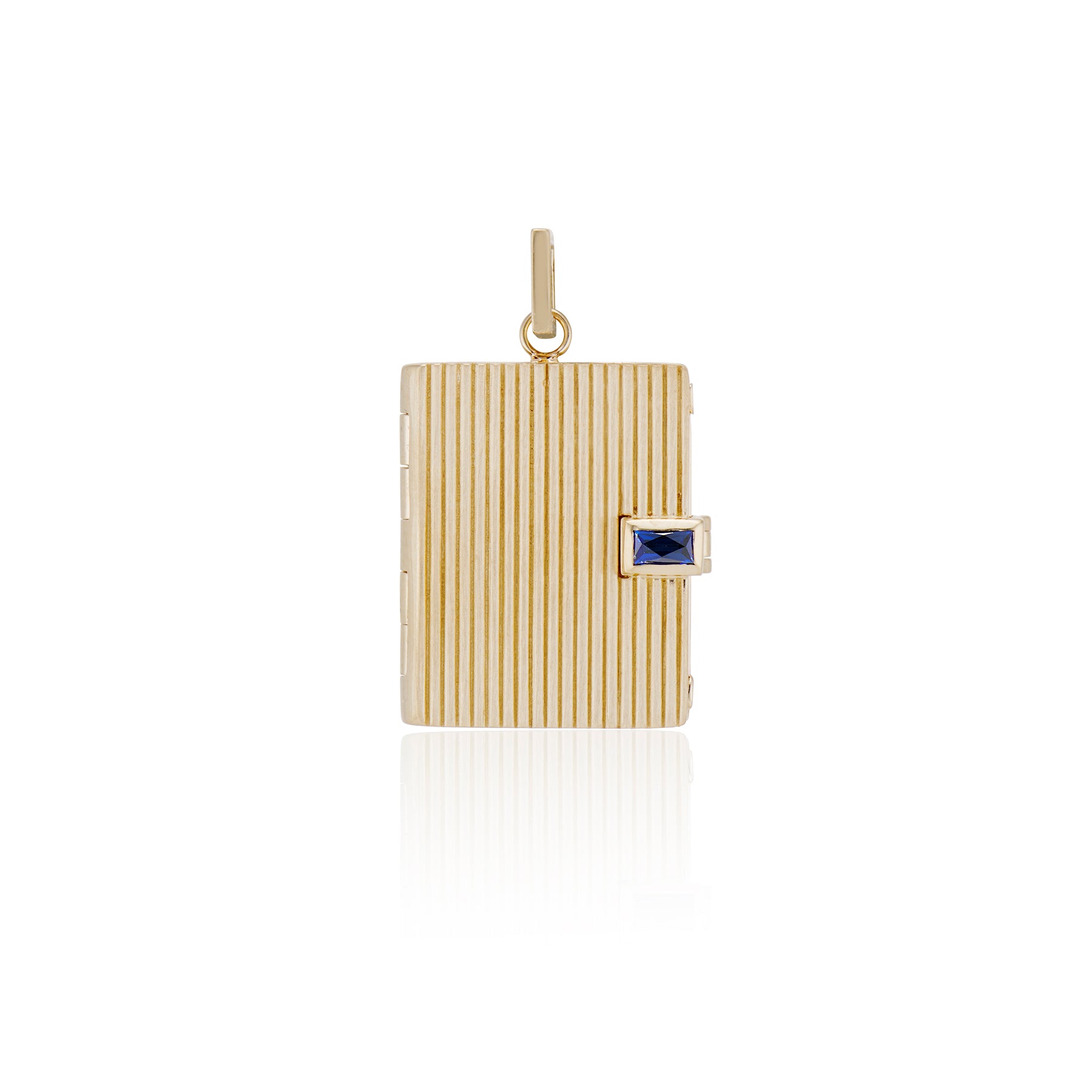 French Cut Blue Sapphire Book Locket – Ashley Zhang Jewelry