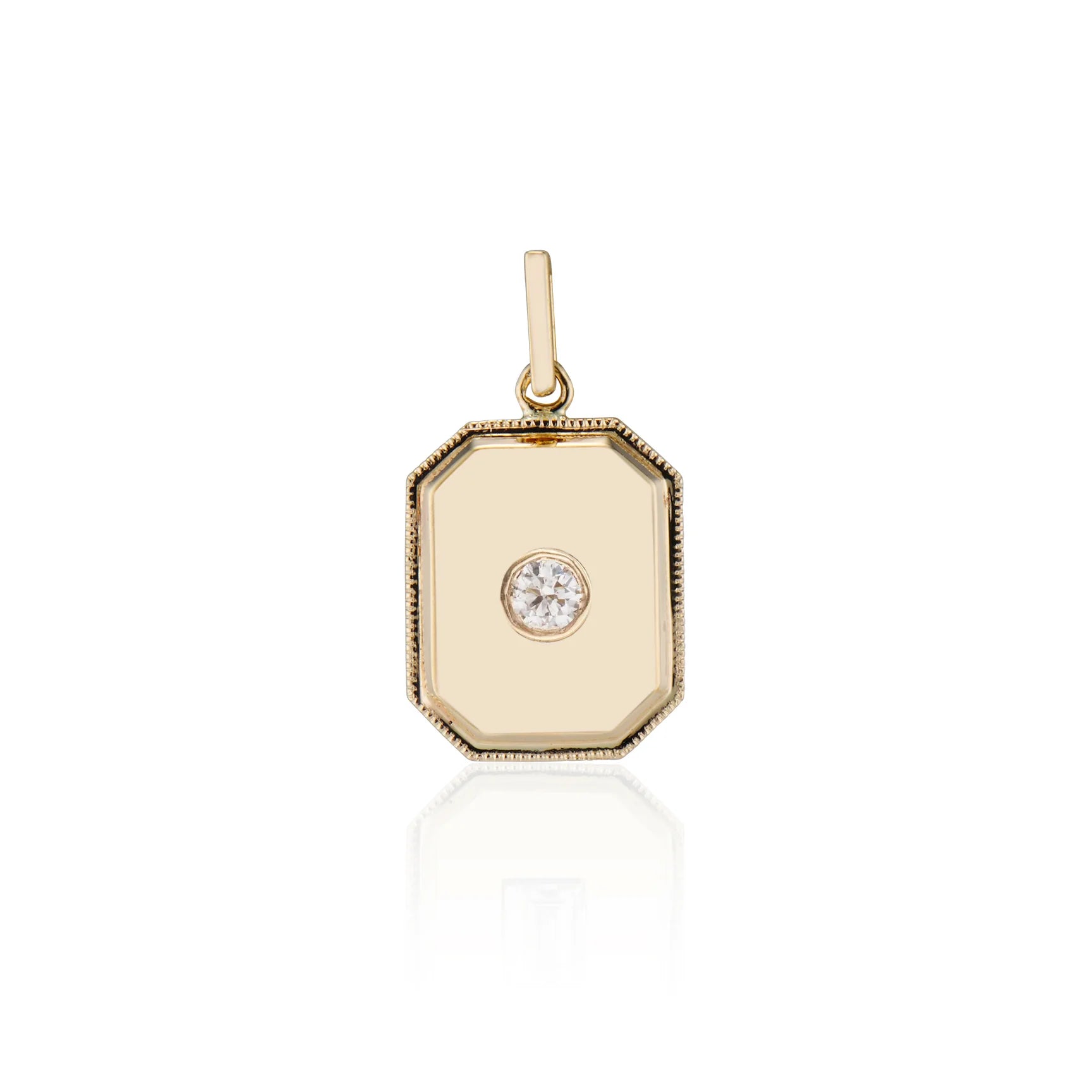 Gold Diamond Bezel Charm – Ashley Zhang Jewelry