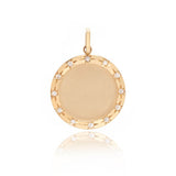 Starlight Disc Pendant and Old European Cut Diamond Double Bezel Arin Chain