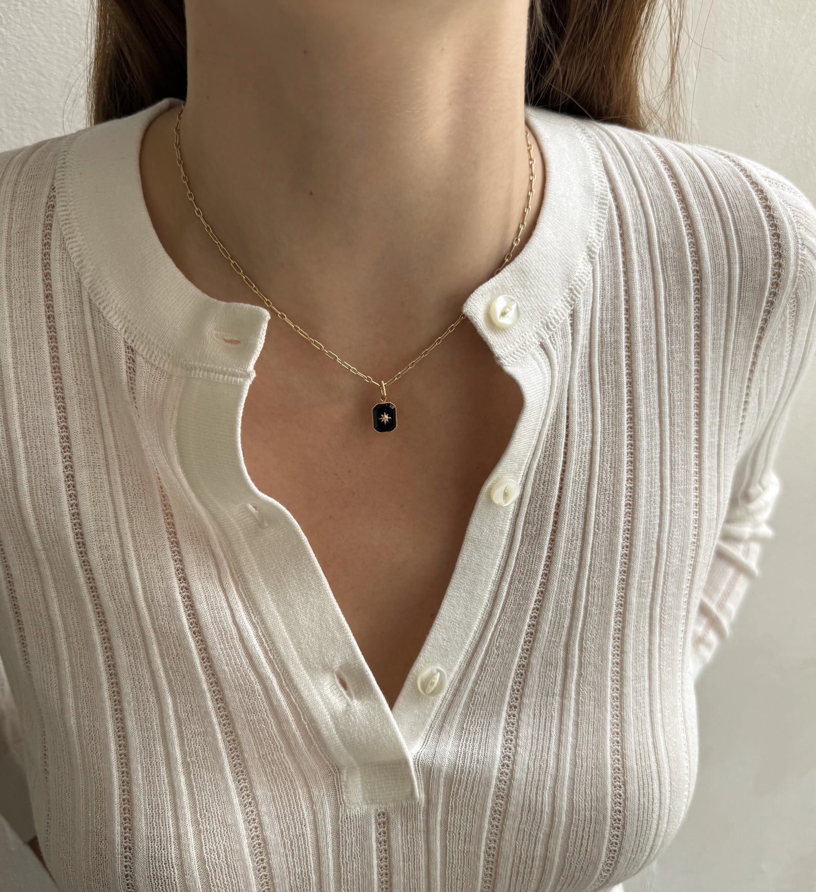 Onyx Diamond Star Charm – Ashley Zhang Jewelry