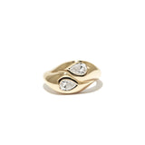 Diamond Toi Et Moi Pear Bubble Ring