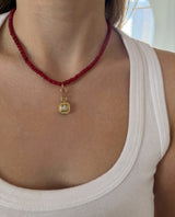 Red Agate Beaded Necklace