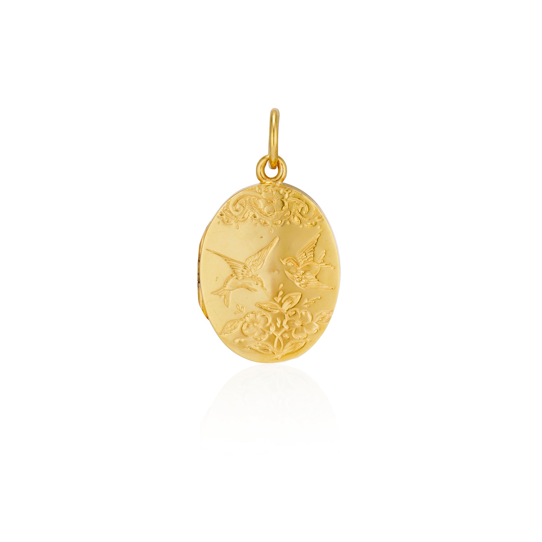 1911 Engraved Swallow Locket – Ashley Zhang Jewelry