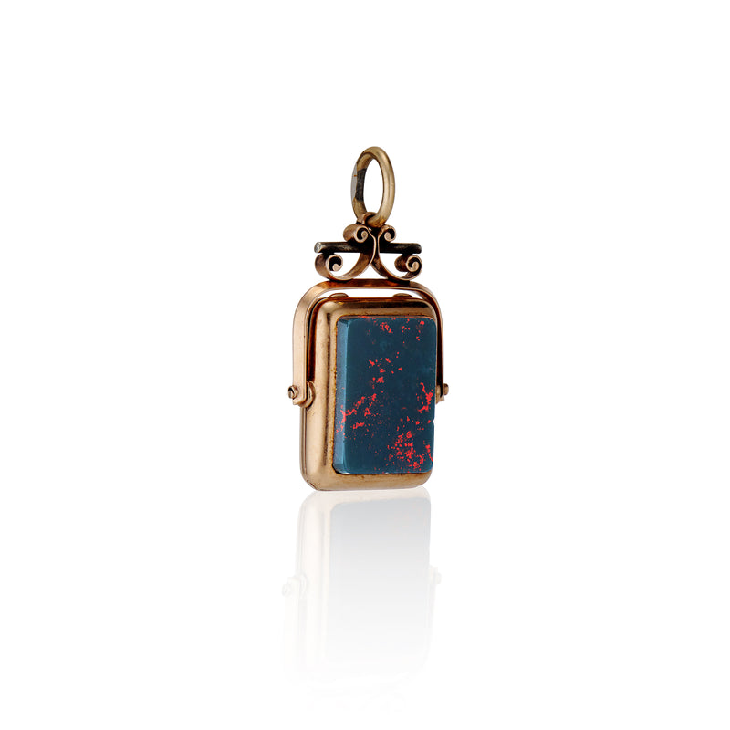 Rectangle Bloodstone and Agate Locket