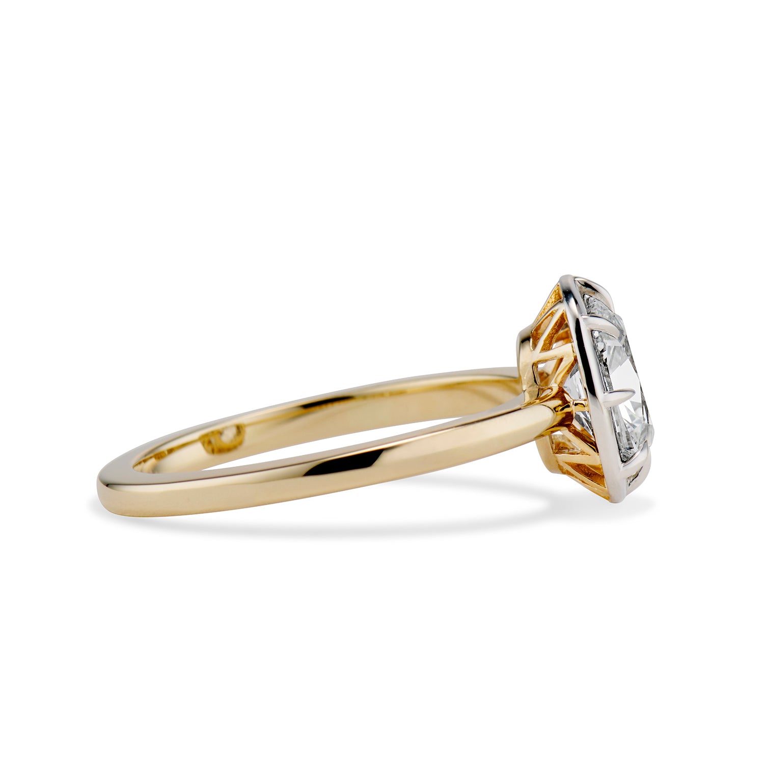 1.20 Carat Collet Cushion Cut Diamond Engagement Ring – Ashley Zhang ...