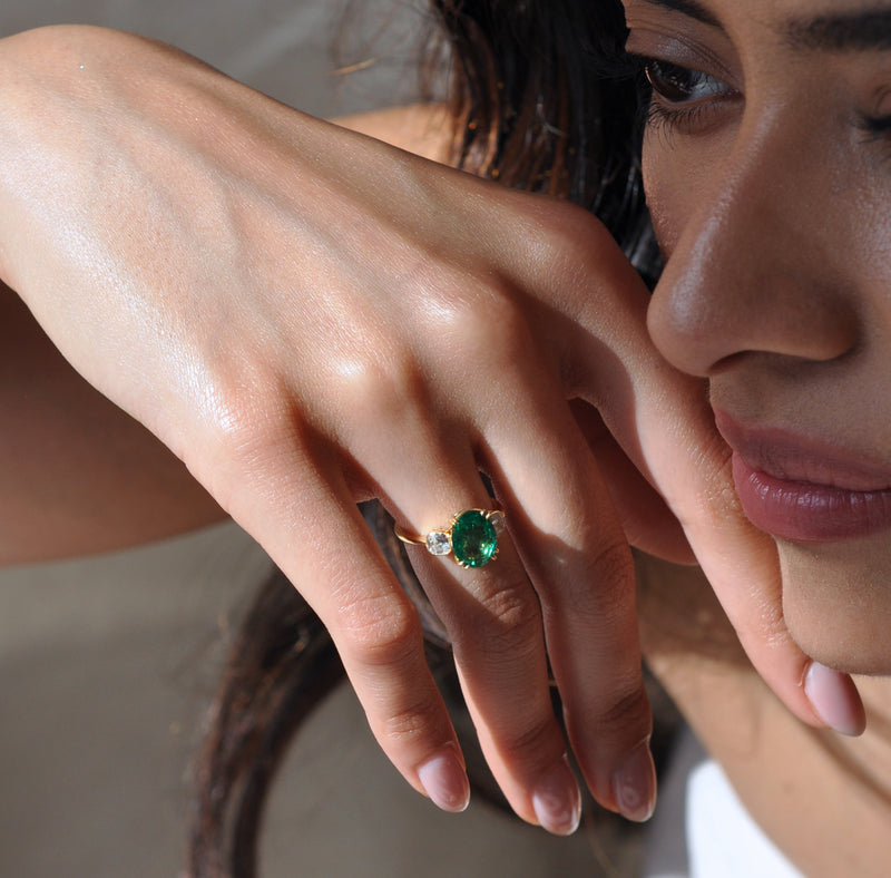 Emerald Gemstone Beautiful Emerald Engagement Rings Margot Emerald