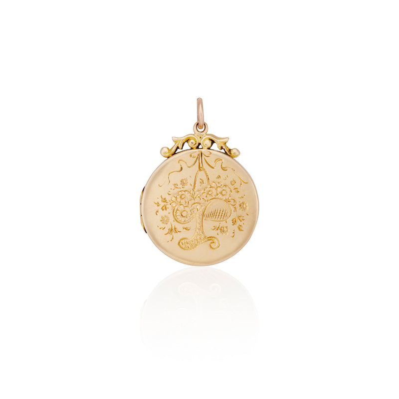 Engraved Antique Locket – Ashley Zhang Jewelry