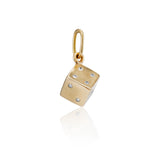 Gold and Diamond Dice Charm