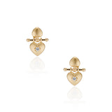 Diamond Puffy Heart Earrings