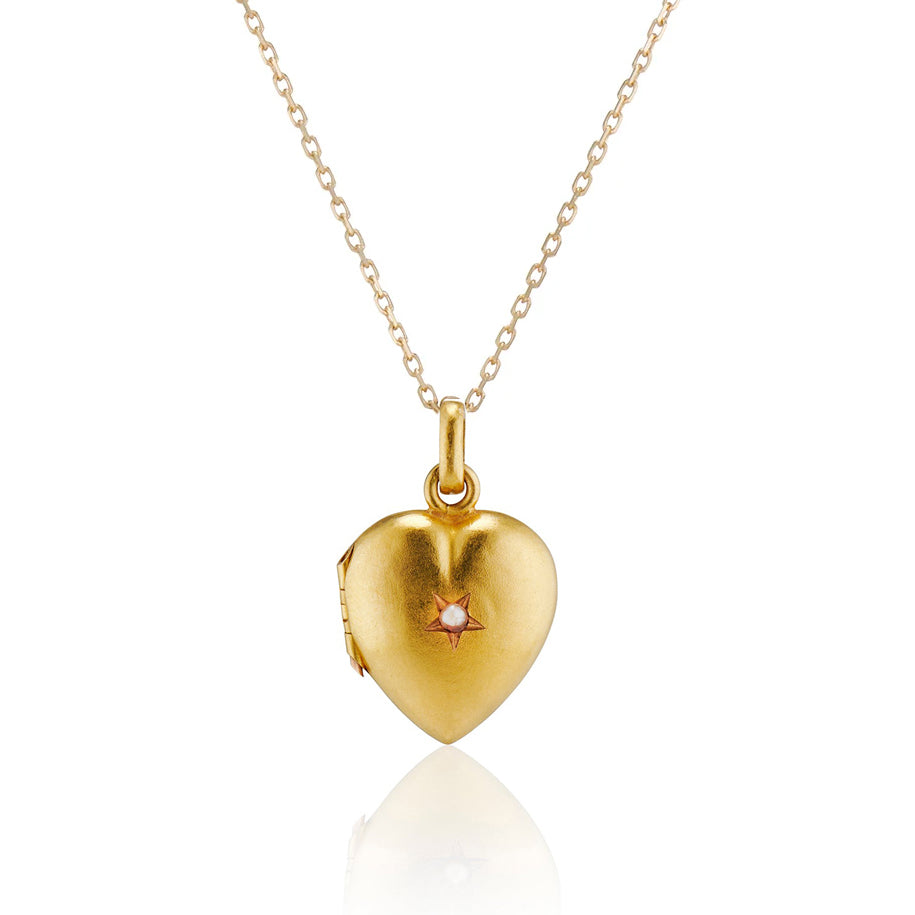 Small Seed Pearl Heart Locket Necklace – Ashley Zhang Jewelry