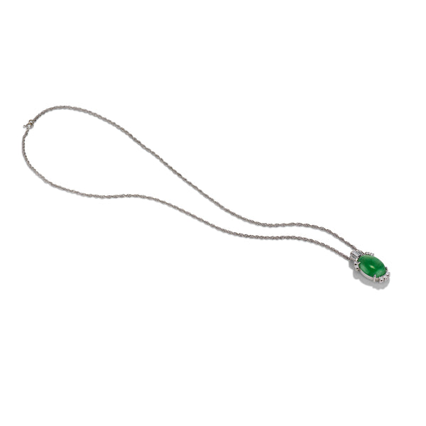Vintage Jade and Diamond Necklace