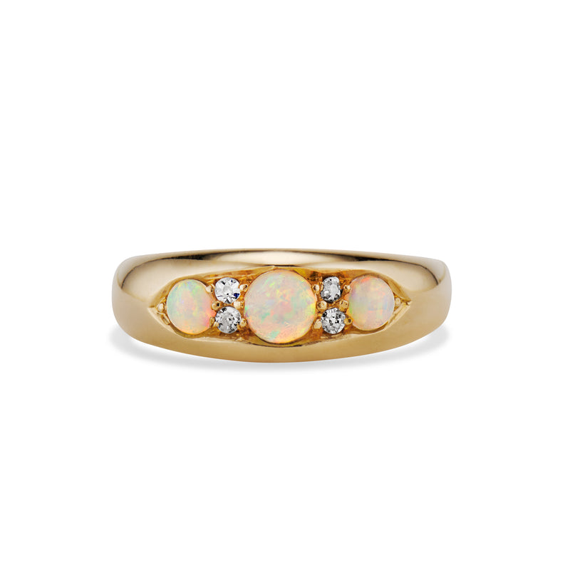 Victorian Opal and Old Mine Cut Band