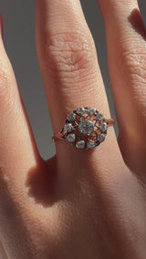 Old European Cut Petite Diamond Cluster Ring