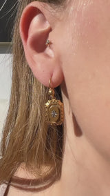 Victorian 15 Karat Diamond Earrings