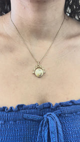 Engraved Gold Swivel Locket and Chain