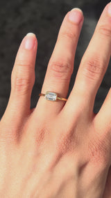 1.05 Carat Estate Emerald Cut Diamond Engagement Ring