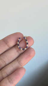 Amethyst and Pearl Horseshoe Charm
