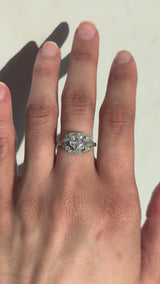 1.51 Carat Asscher Art Deco Ring