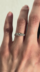 Art Deco Graduated Diamond Milgrain Ring