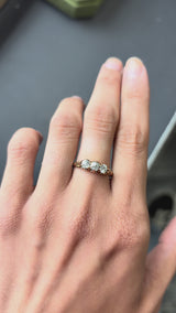 1890 Three Old European Cut Diamond Ring