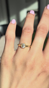 0.80 Carat Old Mine Cut Diamond Ring